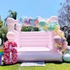 4,5 x 4,5 m (15 x 15 stóp) z Blower Pastel Pink Inflatible Wedding Bouncer House Komercyjny nadmuchiwany zamek na imprezę