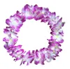 Guirlande de fleurs hawaïennes collier Hula Leis guirlande de fête festive collier de fleurs en soie artificielle couronnes de mariage guirlande de fête de plage