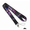 Party Favor Tik Tok Lanyard Bury Black Neck Strap Keychain ID Holder Keyring for Keys Telefoner Väskor 20pcs8724591 Drop Delivery Home GA DHU2Y