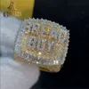 Custom Design VVS Moissanite Money Hip Hop Star Ring Karat 10K 14K Real Solid Gold Pass Diamond Tester Fine Jewelry