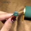 Rings Green Moissanite Ring Delivery GRA Certificate Black Card S925 Silver 25 Carat Luxury Rings Women Birthday Gift Jewelry