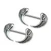 Anelli 2pcs Anello per capezzoli Fashion ANGOLO 14G BILTULL SHIELD NASCHIO 7 MASE IN ACCIAIO IN ACCIPIO IN ACCIAIO BIBILE PUNK PERCHI