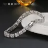 Bracelets Hibride Jewelry Brand Charme Cubic Zircon Wedding Bracelets For Women Gift, White Gold Color Bangles Luxury Women Jewelry, B22