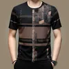 Herren-T-Shirts, Herren-T-Shirt, kurzärmelig, aus Baumwolle, Rundhalsausschnitt, Sommer, dünn, High-End-Siebdruck, lässige Mode, übergroßes Oberteil J240221