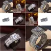 Wedding Rings Rings Unique Luxury Jewelry Princess Cut Whie Topaz Cz Diamond Party Eternity Women Wedding Band Ring Gift Drop Deliver Otzag