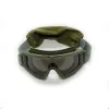 Eyewears Tactical Goggles Militär skjutning av solglasögon Motorcykel utanför Road Bike Army Paintball Eyewear Dammtät vindtät 3 -lins