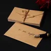 Cadeau cadeau 10pcs enveloppes solides vintage pour lettres cartes postales tampons de lettres couverture bricolage cartes d'invitation de fête de mariage fournitures de bureau