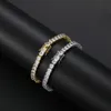 Bracciale da uomo placcato in oro con catena cubana personalizzata con fibbia con artiglio e diamanti