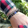 Pulsera de cuentas naturales delicadas de piedra de lava de alta calidad con cuentas para hombres Amante Tamaño ajustable Bodhi Beads Joyería Regalo Gota Dhgarden Dhapr