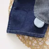 Dżinsy diiMuu dla dzieci niemowlę odzieży dla dzieci szorty spodnie pants chłopcy dziewczęta dżinsowe kombinezony maluch ubrania kreskówkowe dżinsy