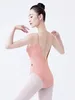 Stage Wear Women Classical Bodysuit Ballerina Dancewear Print Sleeveless Backless Dance Ballet Performance Gymnastics Leotard Costume