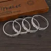 Bangle 4Pcs 18k 8mm Width 45MM 55MM 65MM 70MM Dubai Baby Cute Bangles For Girl Jewelry Silve Color Girls Birthday Gifts