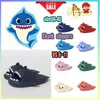 Designer Casual Platform Shark Slides tofflor Män Kvinna Anti Rainbow Fashion Slip slitbeständig vikt Andningsbara lågklippta supermjuka sandaler Flat Size35-47