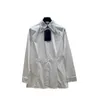 Women's Blouses & Shirts designer brand High Ding Pra Style Versatile Waist Wrap for Slim Appearance Hot Diamond Collar Embroidered Poplin Shirt TTZ4