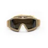 Lunettes tactiques lunettes de soleil de tir militaire moto hors route vélo armée Paintball lunettes anti-poussière coupe-vent 3 lentilles