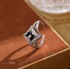 Top Sterling Zilver Naald Oorstekers Volledige Diamant Ingelegde Zwarte Ruit Oorstekers Hoogwaardige Lichte Luxe Oorstekers