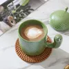 Muggar kreativa keramiska kaffemugg med lock hushållens personlighet hög temperatur motstånd eftermiddag te kopp student vatten koppar