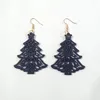 Dangle Earrings Women Wooden Hollow Christmas Tree Ladies Lucky Life Trees Girl Statement Party Earwear Wood Jewelry Accessories