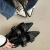 Sandals Slingback Shoes Chunky Heels Women's Pumps Rivet Street Style Medium Heel Vintage Casual Spring Summer