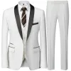 Costumes hommes Automne Mariage Party Trois pièces Set Robe pantalon / grande taille 5xl 6xl Pantalon de manteau de blazer masculin