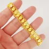 Bangles AGTEFFER 24k Gold Bracelet Car Flower Heart Fashion Bracelet High Quality Women Wedding Engagement Jewelry Gift