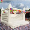 STOKLAMAK!! açık hava aktiviteleri ticari beyaz düğün sıçrama evi doğum günü partisi şişme jumper bouncy kalesi satılık 4.5x4.5m (15x15ft) tam pvc