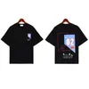 Tasarımcı Rhude T Shirt Erkek İlkbahar/Yaz Yeni Rhude Racing Serisi Mektup Baskılı Amerikan Sokak Spor Tişört Gevşek Erkek ve Kadın Kısa Kollu