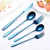 Dinnerware Sets Cutlery Set Gold Stainless Steel Dinnerwar Forks Spoons Knives Silverware