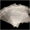 Sacos de armazenamento 100 pequenos sacos plásticos transparentes Baggy Grip Self Seal Resealable Self-Sealing 4x6mm 5x7mm 7x11mm Drop Delivery Home Gard Dhew9