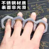 Tiger Self Four Defense Car Window Breaking Divine Tool Stainless Steel Finger Ring Support Fist Hand Backle 616651