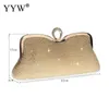 Kvinnakväll Clutch Bag Diamond Messenger Purse Female Silver Day Wedding Party Banquet Blackgold Bolsas Mujer 240219