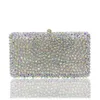 BL127 Handgjorda inlagda fulla diamantkristallstenar på väskan Kvinnor Square Hard Box Handheld Bag Chain Bag 240221