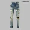 AMR marca de moda de alta qualidade jeans masculinos rua hiphop jeans stretch slim fit jeans masculinos jeans designer pantalones jeans gotejamento jeans skinny roupa de broca
