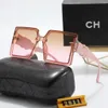 мужские и женские дизайнерские солнцезащитные очки, роскошные очки Chanel, модные очки, квадратный солнцезащитный козырек с бриллиантами, кристальная форма, полный пакет солнцезащитных очков cha-nels chan-ele, очки lunette 001