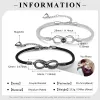 Pulseras Pulseras personalizadas con dijes de infinito para mujeres y hombres, brazalete de proyección de fotos personalizado, regalo de joyería para pareja, esposa y marido