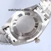 Mens Watch Clean Automatic Diamond Movement Silver Movement Watch Rostfritt stål Sapphire Vattentät lysande stil Classic Classic