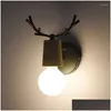 Wall Lamp Loft Antique Iron Simple Antlers American Country Retro Restaurant Bar Corridor Aisle Drop Delivery Home Garden Hotel Suppli Ot2Co