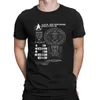 Homens Camisetas Enterprise Schematics Camisa Stars Treke Science TV Roupas de Algodão Humorístico Manga Curta Redondo Pescoço Tee