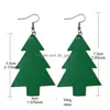 Dangle & Chandelier New 29 Color Christmas Tree Snowman Water Drop Pu Leather Dangle Earring For Women Bohemian Teardrop Fa Dhgarden Dh0Ip