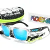 Lunettes de soleil polarisées monture carrée HD UV400 lunettes de soleil 30 couleurs lentille miroir lunettes de Sport en plein air cyclisme Ken Block