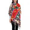 Bérets Mexicain Otomi Oiseau Gland Écharpe Femmes Doux Animal Broderie Châle Wrap Dames Hiver Automne Foulards