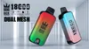 Bang Box original 18000 puff vapes descartáveis Caneta 26ml Pod Mesh Coil 850mAh Bateria recarregável RGB light landyard Air-ajustável 0% 2% 3% 5% DUAL MESH puff 18k