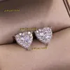 Stud Luxury Jewelry Real 925 Sterling Girl Pear Cut White Designer Earrings Luxury Jewelry 2024 Diamond Simple Fine Party Women Wedding Heart Stud Earring Gift