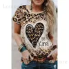 Dames t-shirt zomer vrouw t-shirt Jezus Cross Leopard 3D print sexy tees dames streetwear t shirts Harajuku oversized y2k top vrouwelijke kleding T240221