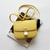 Evening Bags Genuine Leather Tofu Luxury Designer Women Crossbody Purse Quality Brand Bag Ladies Small Shoulder Messenger