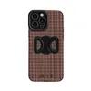 iPhone 15ProMax 15Pro 15の高級グリッド電話ケース15Pro 14ProMax 14 14Pro Phonecase Designer Woven Pattern 13 12 11 Promax XSMax XS Lambskin Phone Case