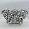 Nuovo pacchetto per la cena a farfalla piena di sacchetti portatile Diamond Clutch 240221