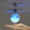 Electric/RC Aircraft Kid Fly Ball Mini RC Drone Toys Creative Children Helicopter Electronic Infrared Induction Aircraft Fly Toy Boy Birthday Gift