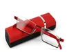 Retail 1pcs TR90 reading glasses go with case for women portable mini presbyopia glasses red color2298337