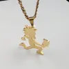 Necklaces 2'' Large GoldPlated Hatchetman Pendant Charms Stainless Steel ICP Juggalo Mens Necklace Curb Chain 1830 Inch